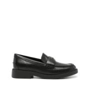 Sort læder Loafer Flats