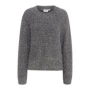 Sølv Strik Pullover Sweater