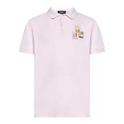 Stilfuld Herre Polo Shirt med Multifarvede Patches