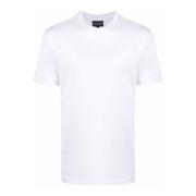 Hvid Regular Fit Lyocell T-shirt med Eagle Logo