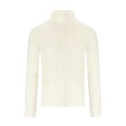 Creme Turtleneck Jumper i Virgin Wool