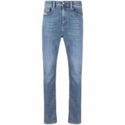 Blå Straight Jeans Casual Stil