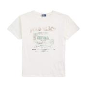 Hvid T-shirt med print