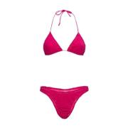 Fuchsia Trekantet Bikini Sæt