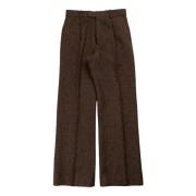 Brun Tweed Uld Slacks