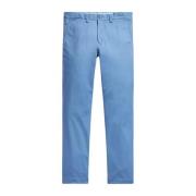 Blå slim fit chino bukser