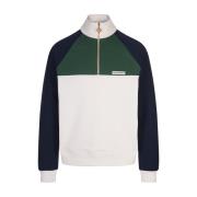 Kvart Zip Sweatshirt i Farveblok