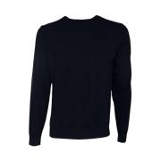 Merino Uld Pullover Marineblå