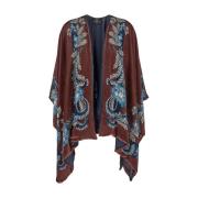 Bordeaux Paisley Cape Jakke