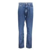 Ægte Slim Straight Denim Jeans Blå