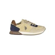 Elegante Beige Sneakers med Sporty Kontrastdetaljer