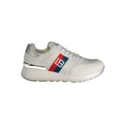 Hvide Polyester Sneakers med Broderi