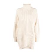 Elegant Beige Uld Sweater