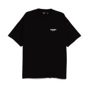 Sort Bomuld Jersey Crew Neck T-shirt