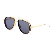 Aviator Solbriller 18k Forgyldt Sort