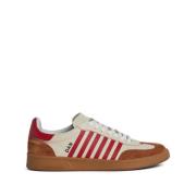 Hvide Sneakers Multi-Panel Design Side Stripe