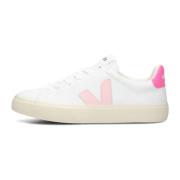 Hvide Lærred Lave Top Sneakers