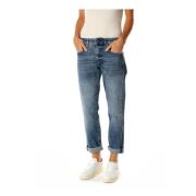 Mid Waist Boyfriend Fit Jeans