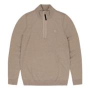 Clifden Halfzip Beige Sweater