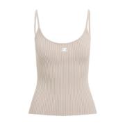 Rib Strik Tank Top Nøgen Neutrals