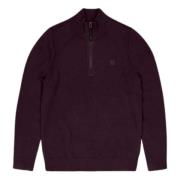 Clifden Halfzip Mørk Lilla Sweater