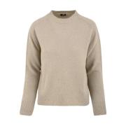 Beige Rund Hals Sweater