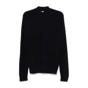 Marine Uld Sweater Ribstrik