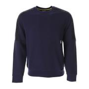 Regular Fit Bomuld Pullover - Blå