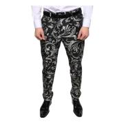 Sort Jacquard Logo Skinny Kjolebukser