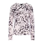 Blød Sakura Blomstret Bluse