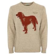 Uldbluse med Setter Intarsia