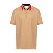 Stribet Polo Shirt Beige