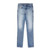 Skinny Regular Waist Jeans Lys Vask