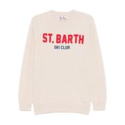 Beige Uldblanding Logo Sweater