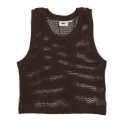 Mesh Tank Top i Java Brown