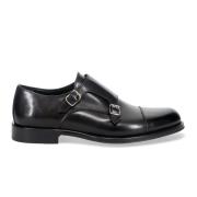 Sorte Monk Strap Lædersko