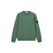 Bomuld Crewneck Sweatshirt med Ribbede Detaljer