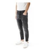 Mid Waist Tapered Fit Jeans