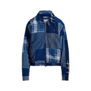 Patchwork Bomuld og Linned Windbreaker