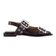 Chunky Buckle Ballerina Sko