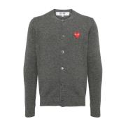 Grå Sweater med Logo Patch