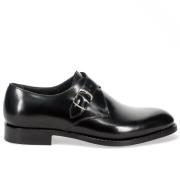 Elegant Sorte Monk Strap Sko