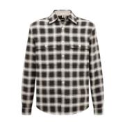 Ternet Overshirt med Flannel Front