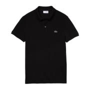 Sort Slim Fit Piqué Polo Skjorte