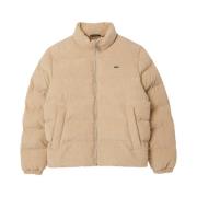 Velour Puffer Vinterjakke Beige