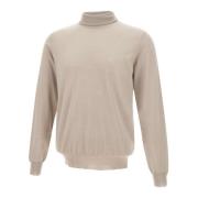 Merino Uld Turtleneck Sweater Beige