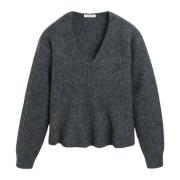 Grå Melange Mohair Pullover