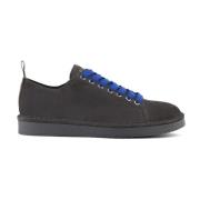 Suede Snøresko Anthracite-Ultramarine