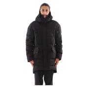 Sort Mid-Length Down Parka