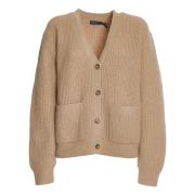 Lys Kamel Uld Cashmere Cardigan